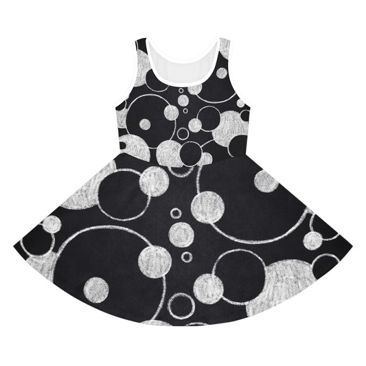 Black Dots - Inovax Girl's Sleeveless Sundress