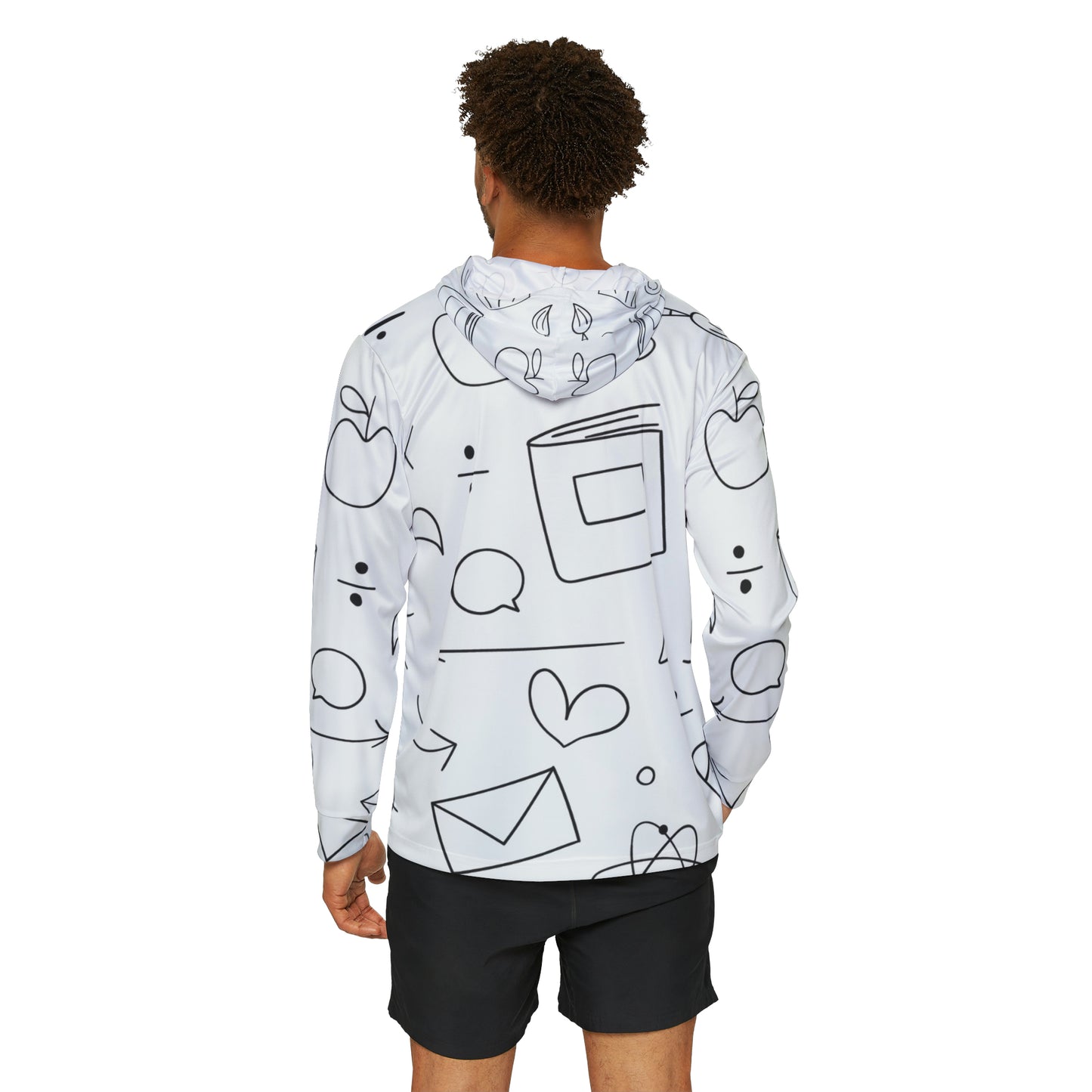 Doodle - Sudadera con capucha deportiva de calentamiento para hombre