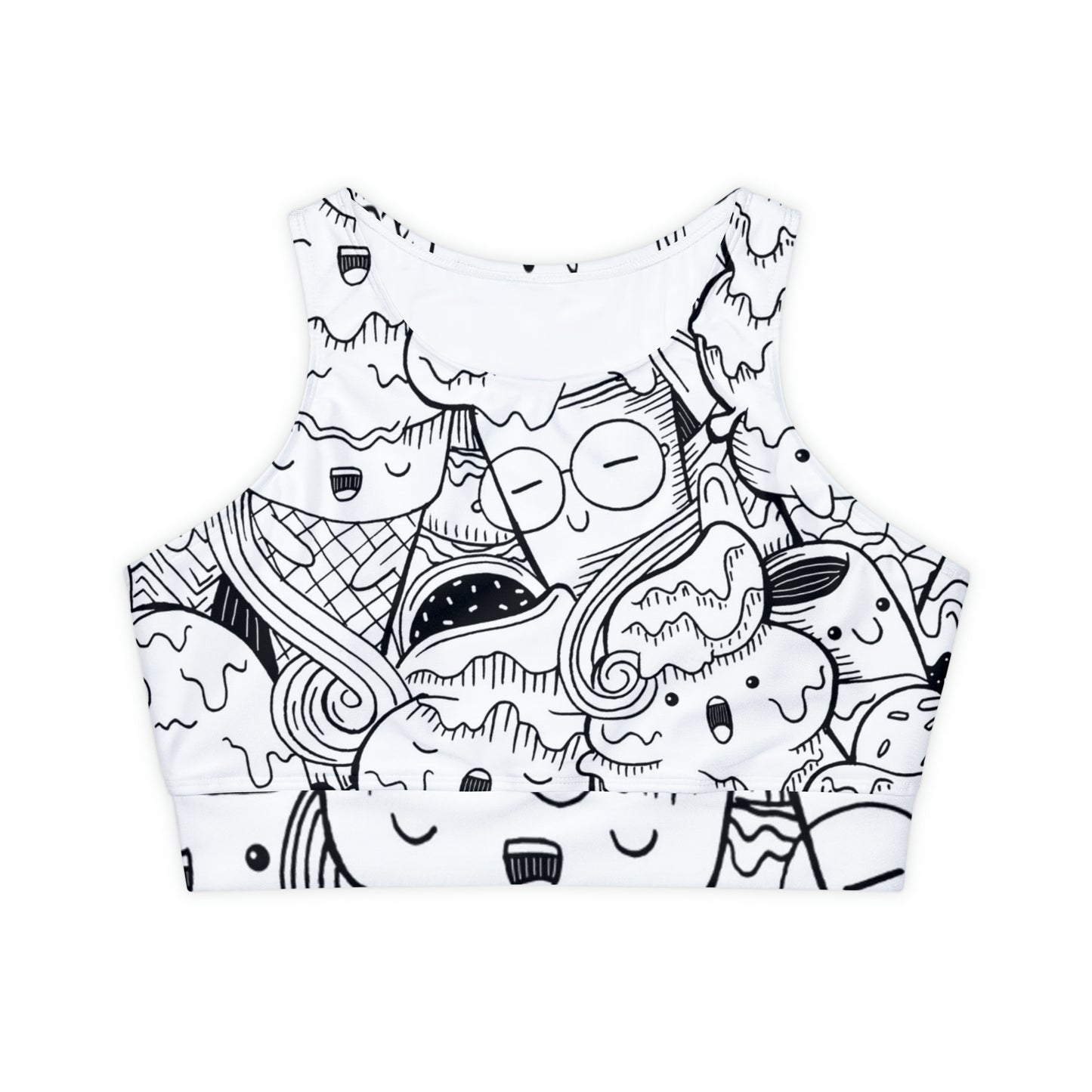 Doodle Icecream - Soutien-gorge de sport rembourré Inovax