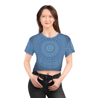 Blue Mandala - Inovax Crop Tee