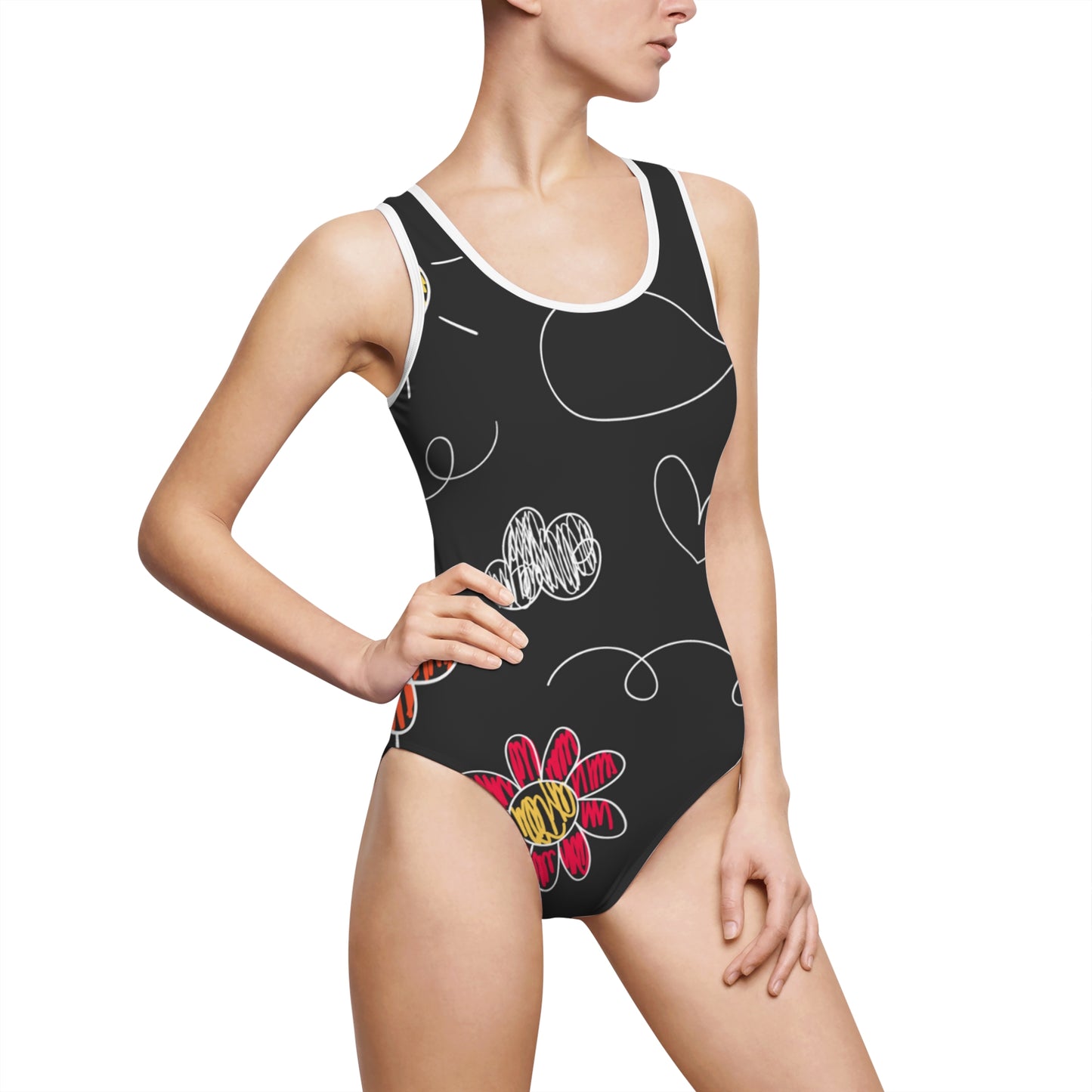 Kids Doodle Playground - Maillot de bain une pièce classique Inovax pour femme