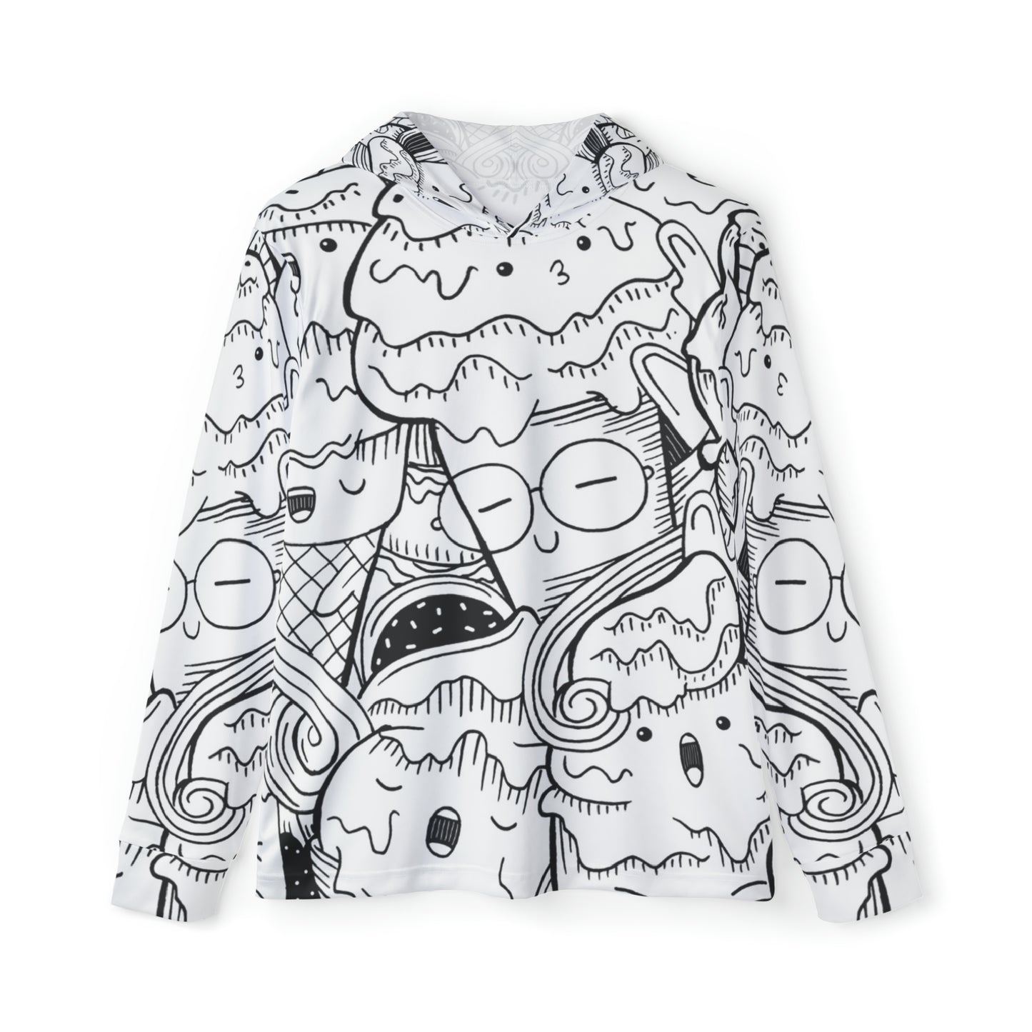 Doodle Icecream - Sweat à capuche d'échauffement sportif pour hommes