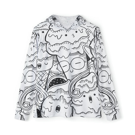 Doodle Icecream - Sudadera con capucha deportiva de calentamiento para hombre