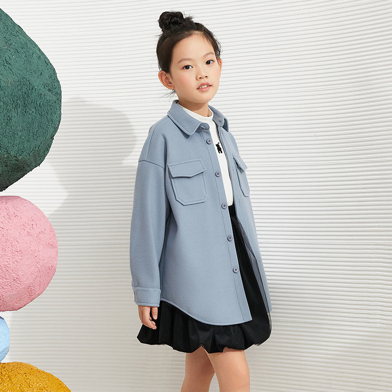 Vêtements pour enfants Manteau en laine pour filles Vêtements parent-enfant