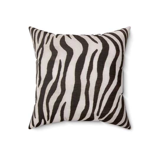 Zebra - Oreiller carré en polyester filé Inovax