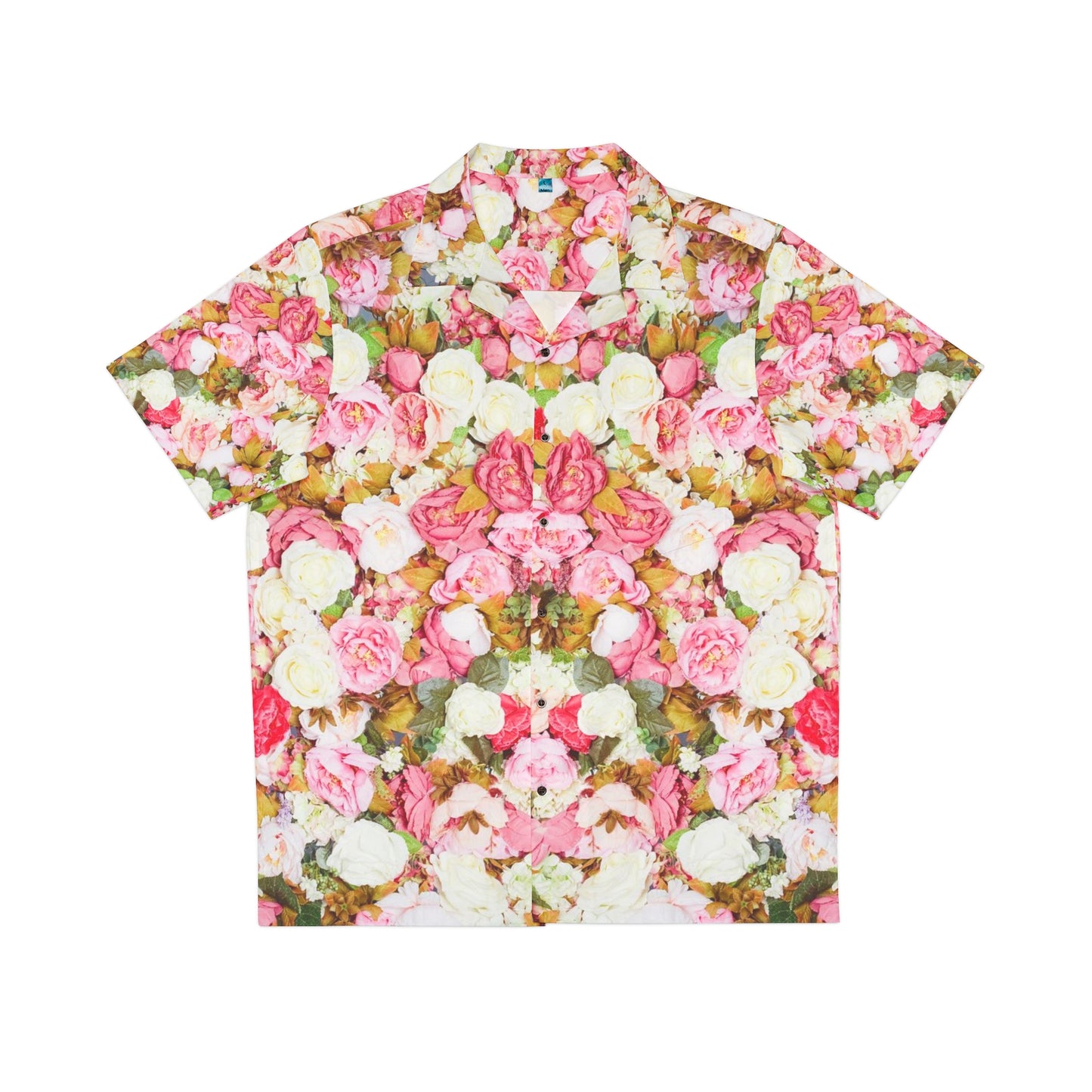 Pink Flowers - Inovax Men's Hawaiian Shirt