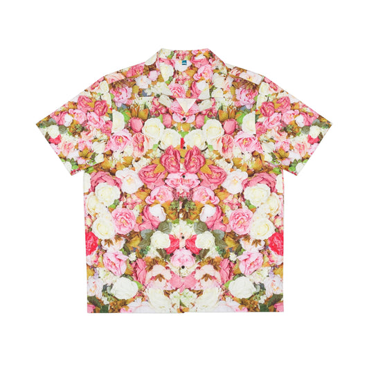 Pink Flowers - Inovax Men's Hawaiian Shirt