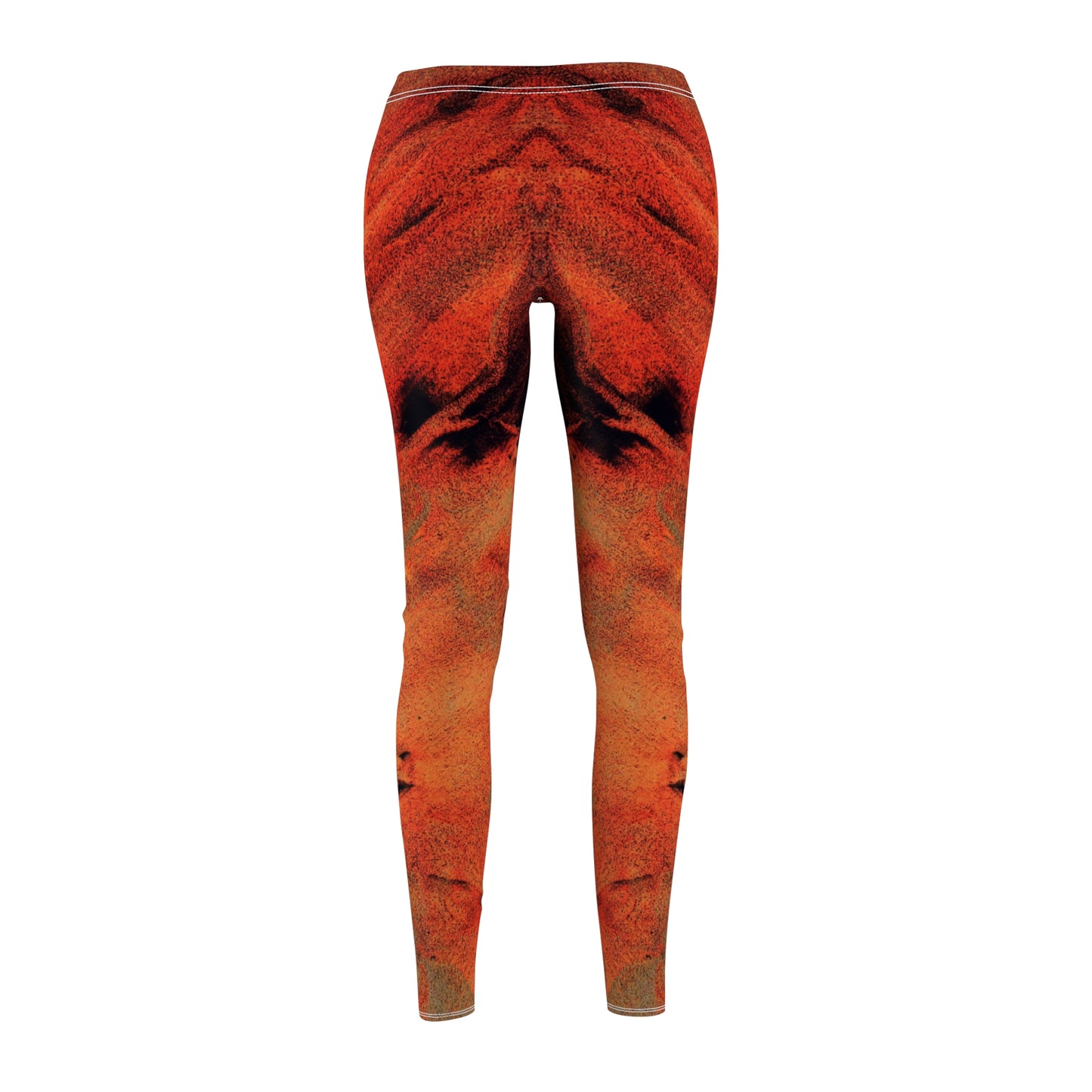 Color naranja - Inovax Leggings casuales cortados y cosidos para mujer