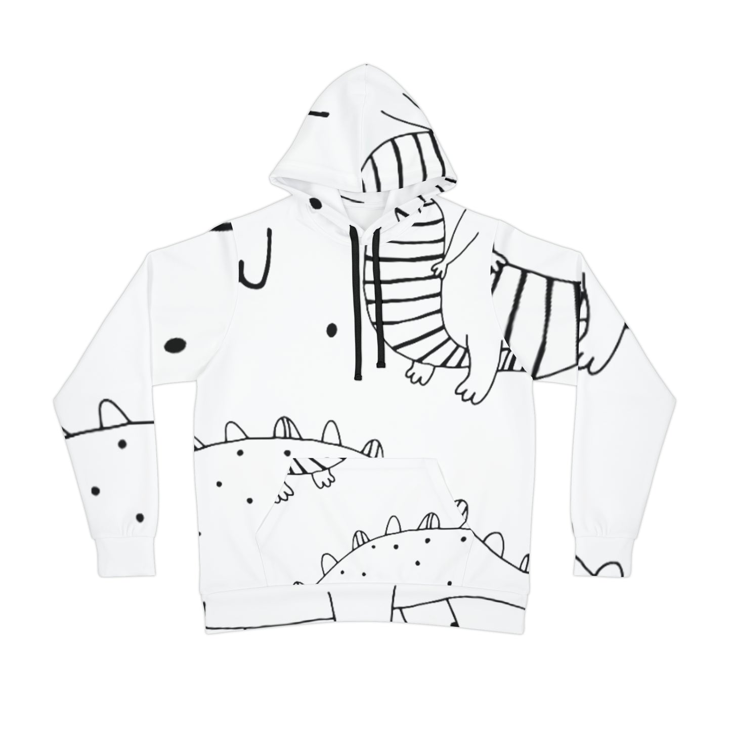 Doodle Dinosours - Sudadera con capucha deportiva Inovax