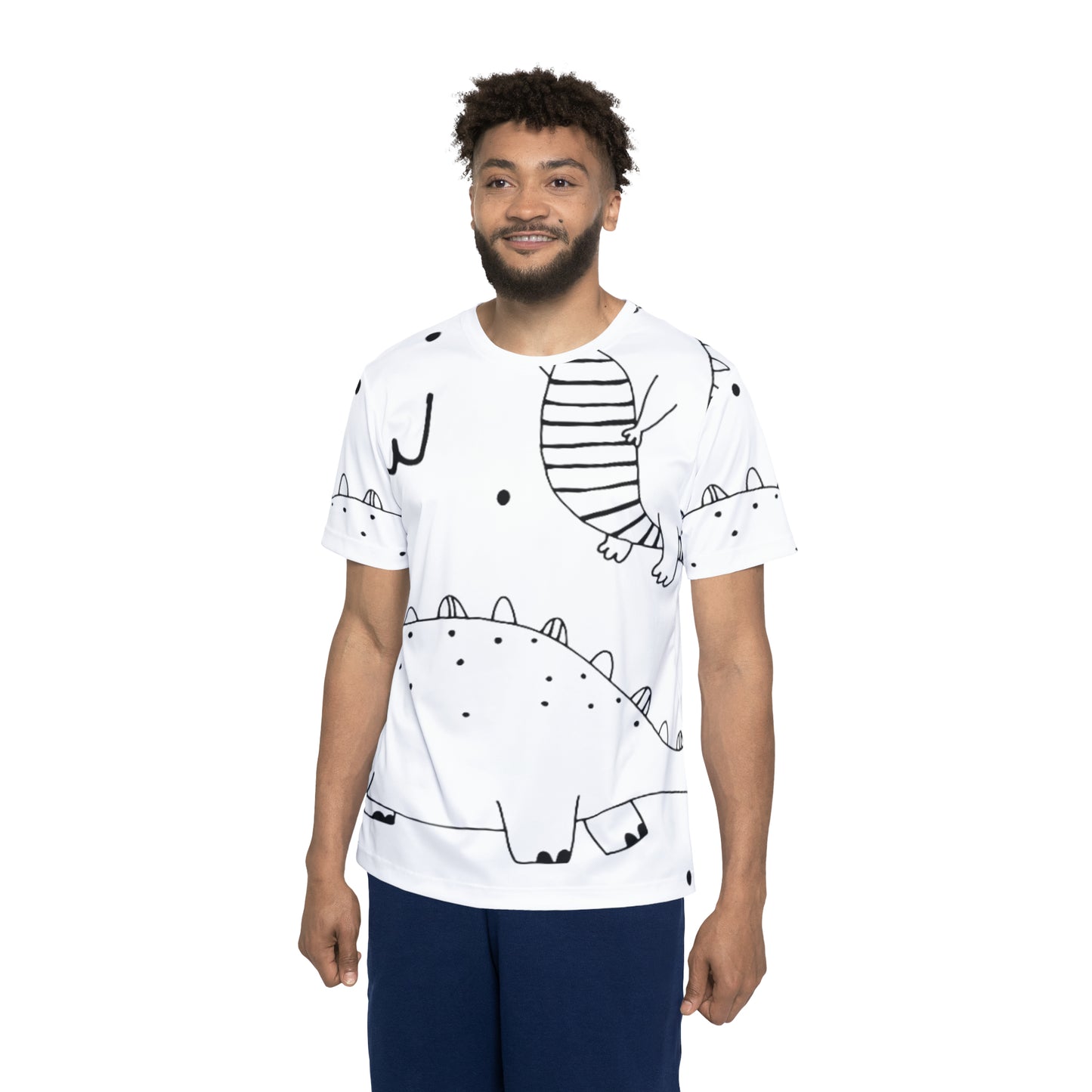 Doodle Dinosaures - Maillot de sport Inovax pour hommes