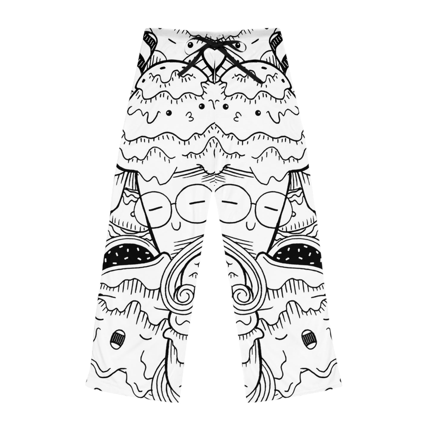 Doodle Icecream - Pantalones de pijama para mujer Inovax