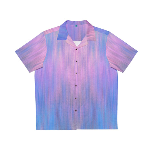 Azul y Morado Metálico - Camisa hawaiana para hombre Inovax