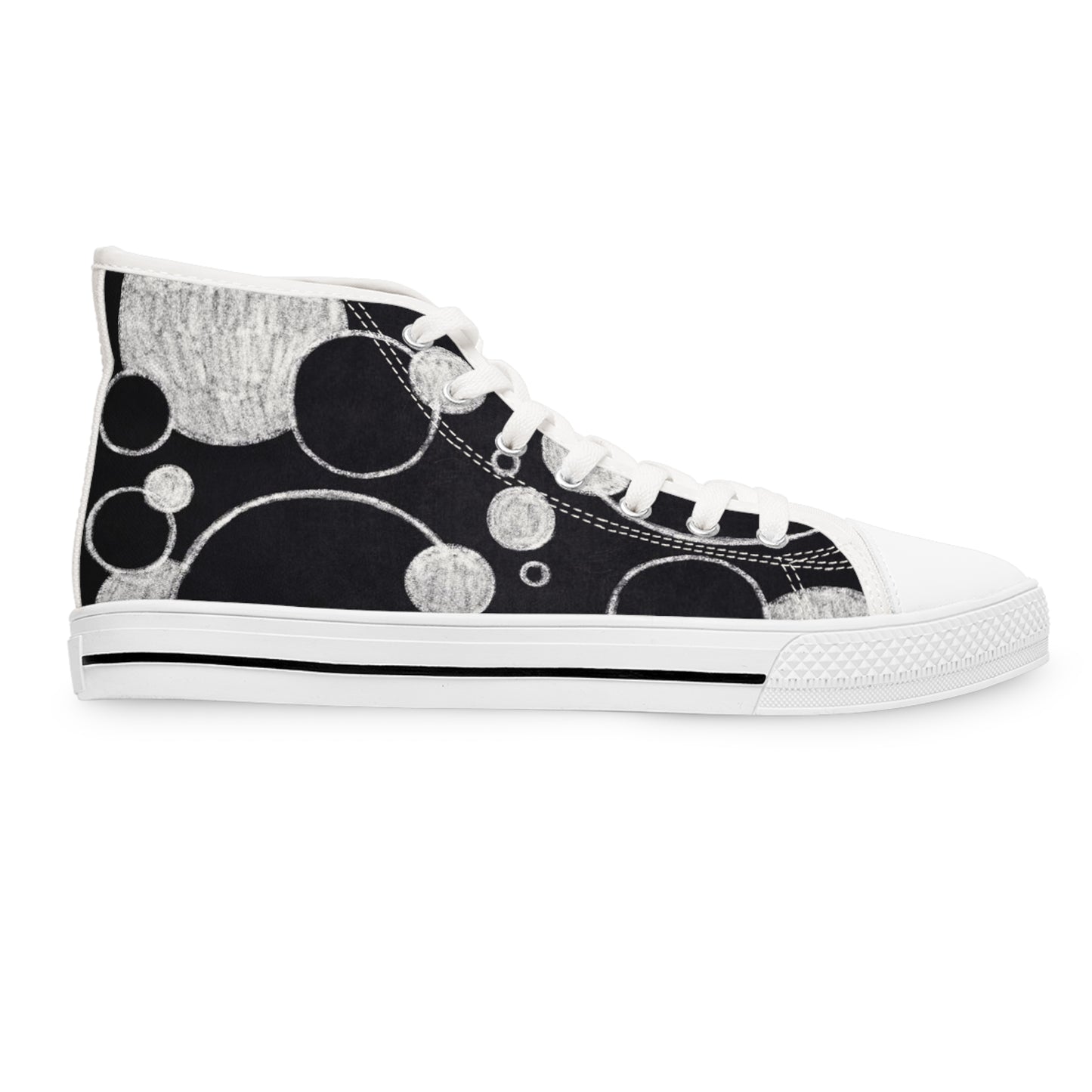 Black Dots - Inovax Women's Hight Top Sneakers