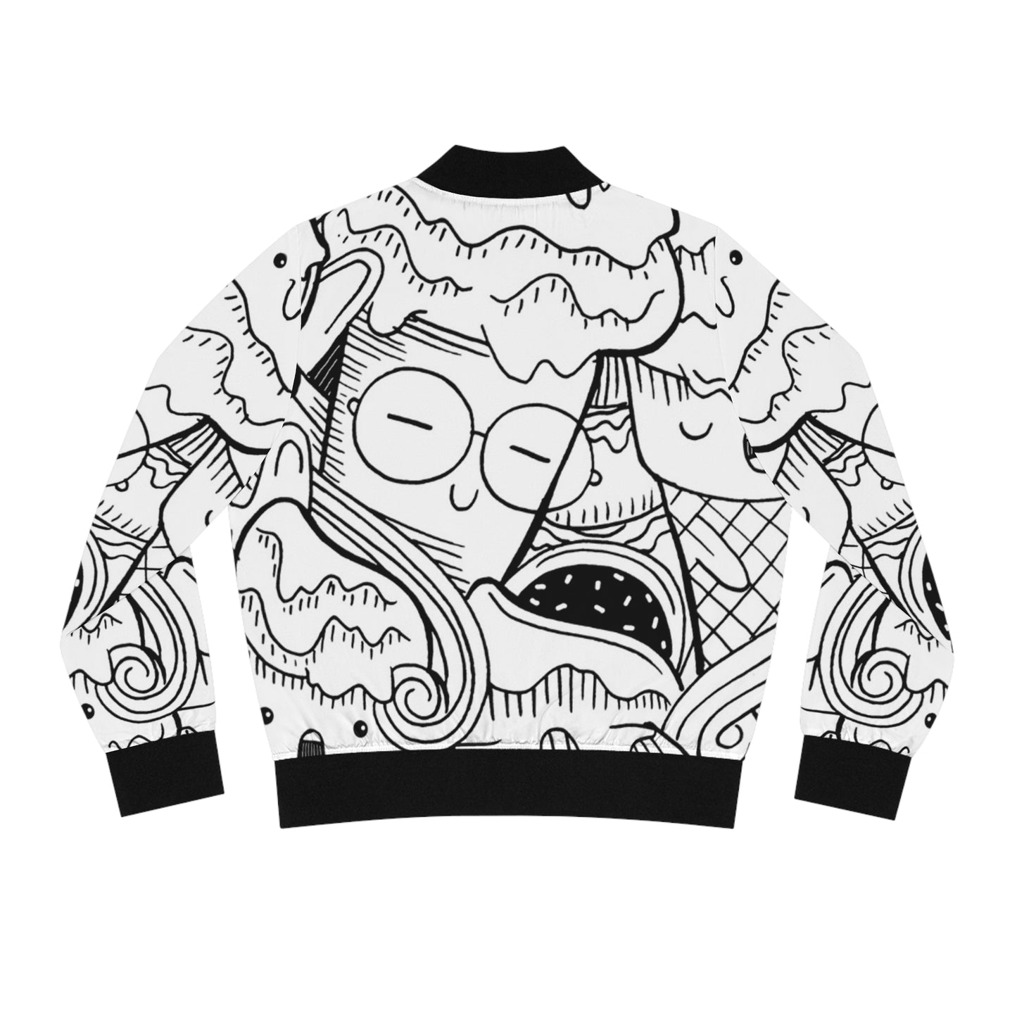 Doodle Icecream - Chaqueta bomber para mujer Inovax