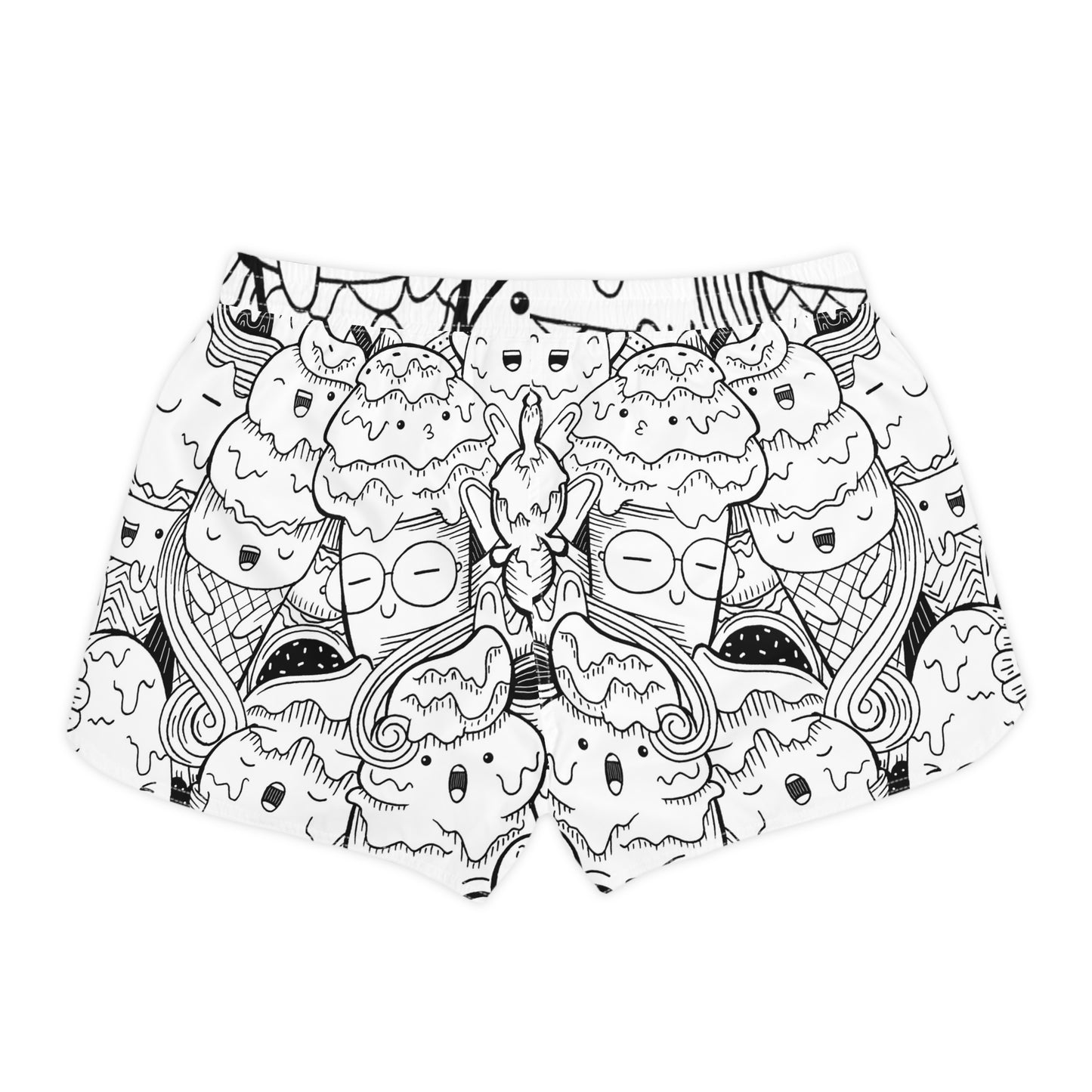 Doodle Icecream - Inovax Women's Casual Shorts