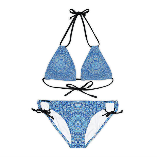 Mandala bleu - Ensemble de bikini à bretelles Inovax