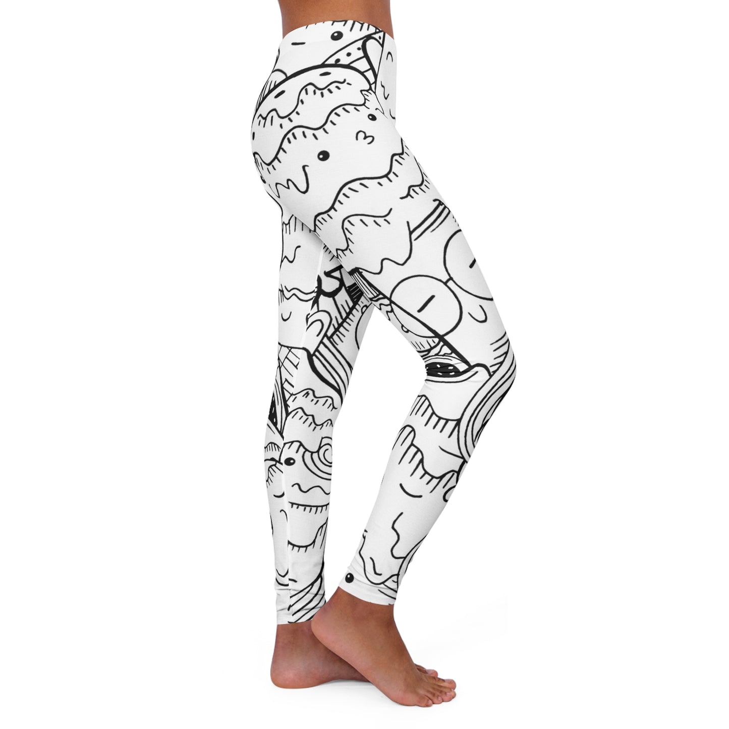 Doodle Icecream - Leggings de spandex para mujer Inovax