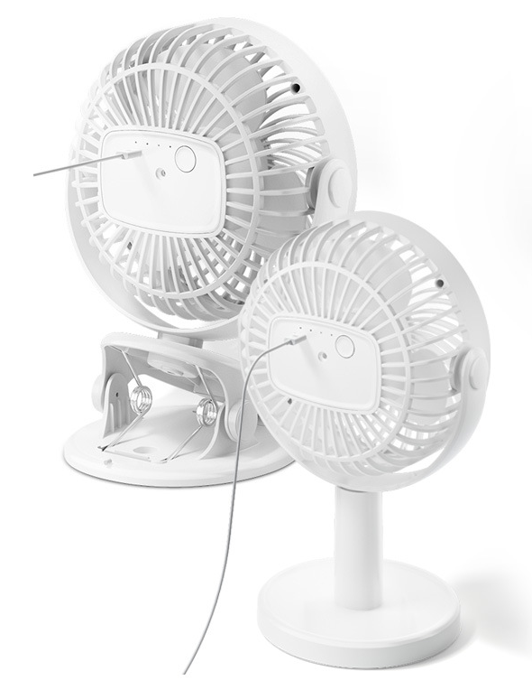 Mini ventilateur de bureau USB à clipser