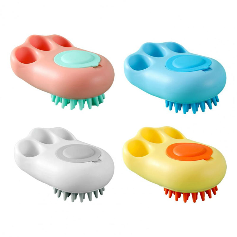 Brosse de bain Durable pour pattes de chat, mousse Fine, forme de dessin animé, économie de travail, brosse de toilettage pour poils d'animaux de compagnie, peigne réutilisable pour poils de chien, produits pour animaux de compagnie