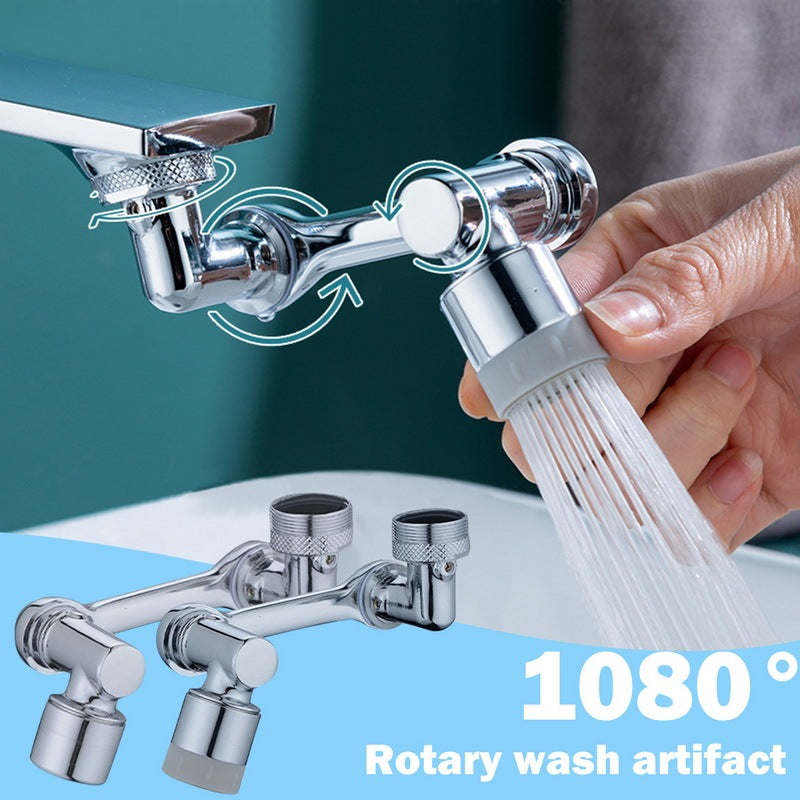 Aérateur de robinet pivotant universel 1080, extension de robinet multifonction, douche résistante aux éclaboussures