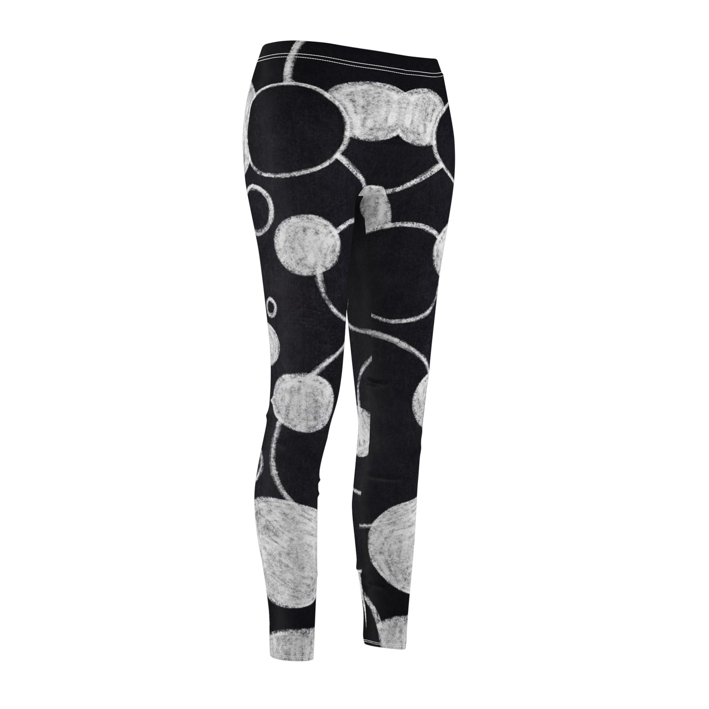 Black Dots - Inovax Women's cut & sew Casual Leggings