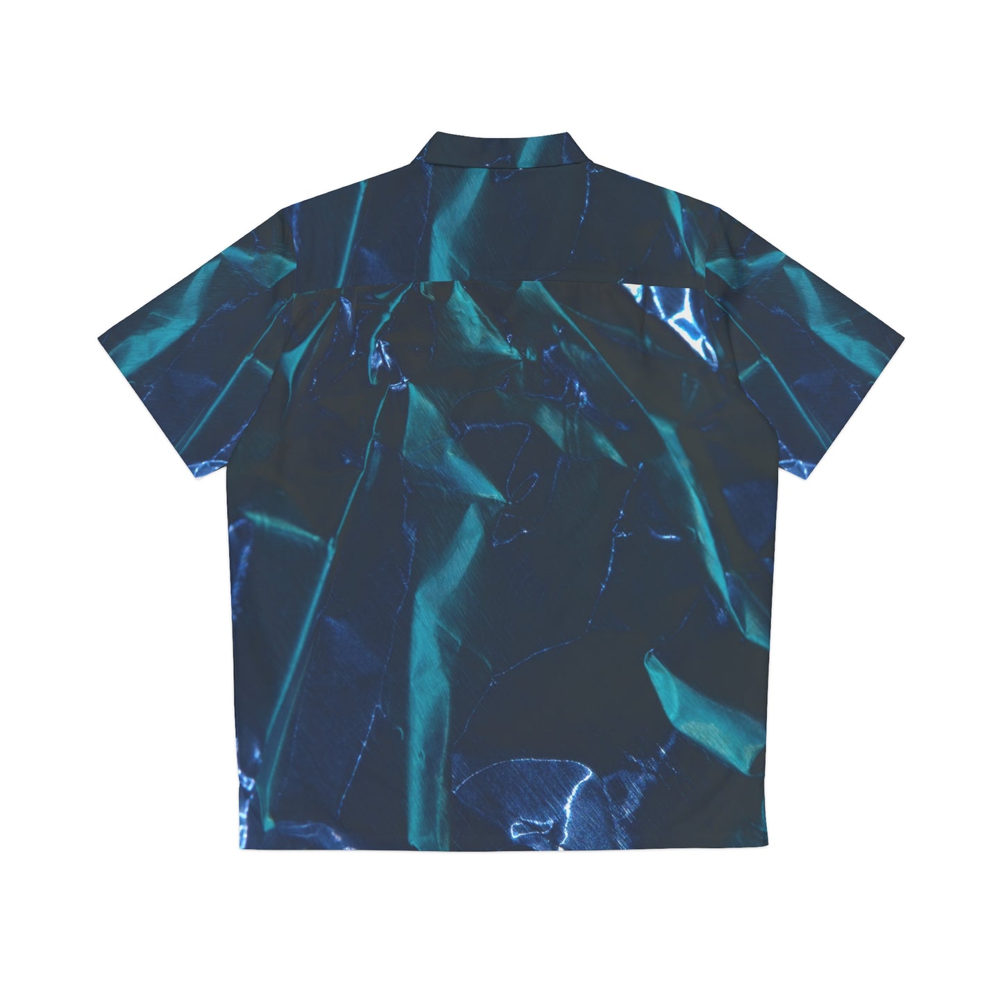 Azul Metálico - Camisa hawaiana hombre Inovax