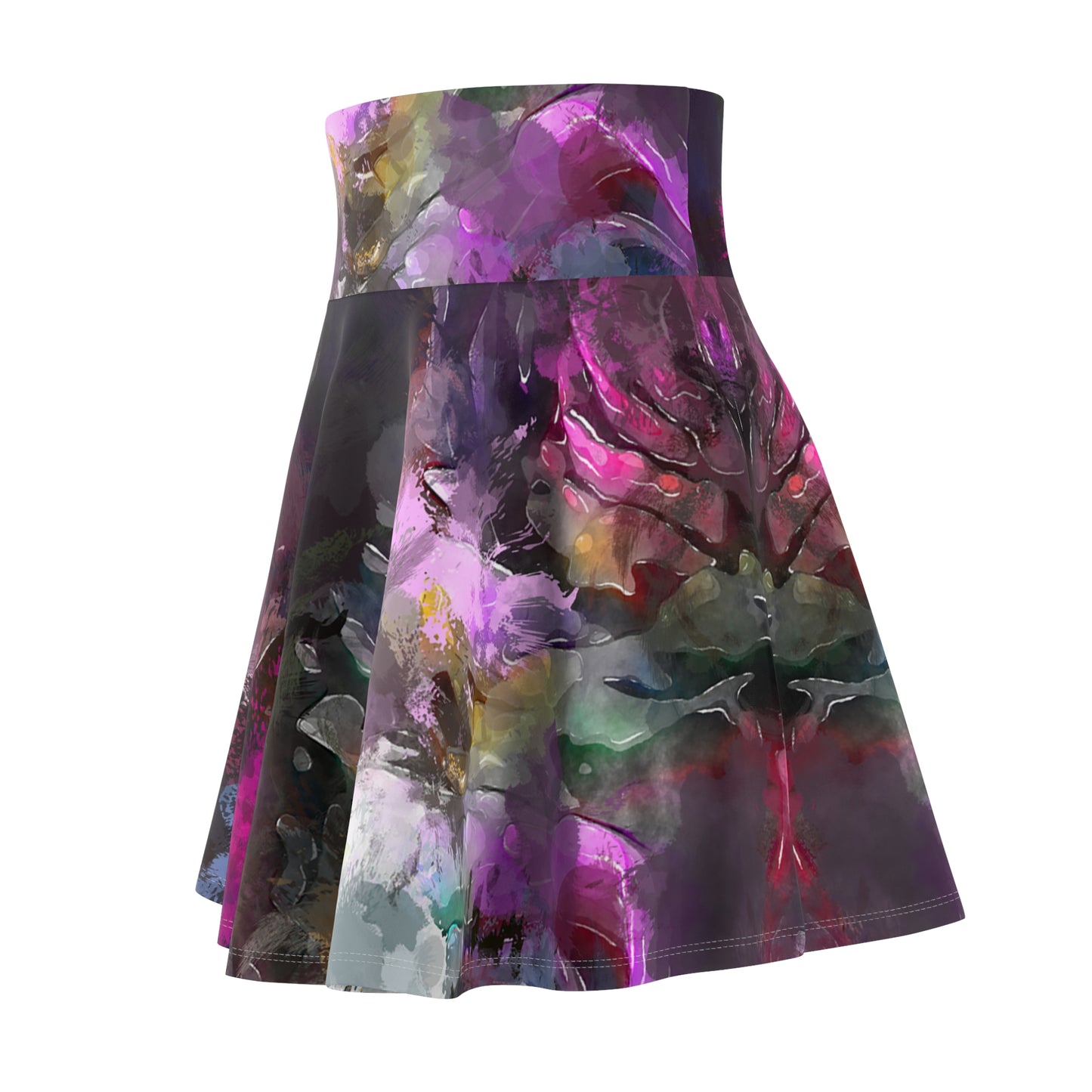 Purple Painting - Inovax Woman's Skater Skirt