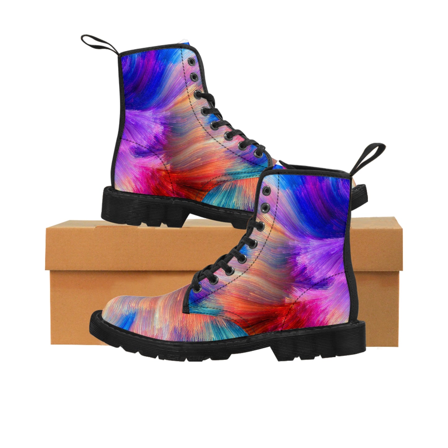 Neon Splash - Inovax Woman's Canvas Boots