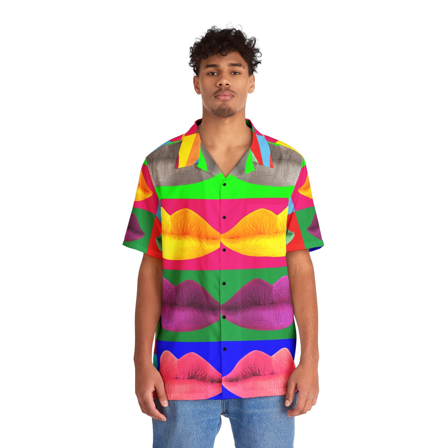 Pop Mouth - Camisa hawaiana para hombre Inovax