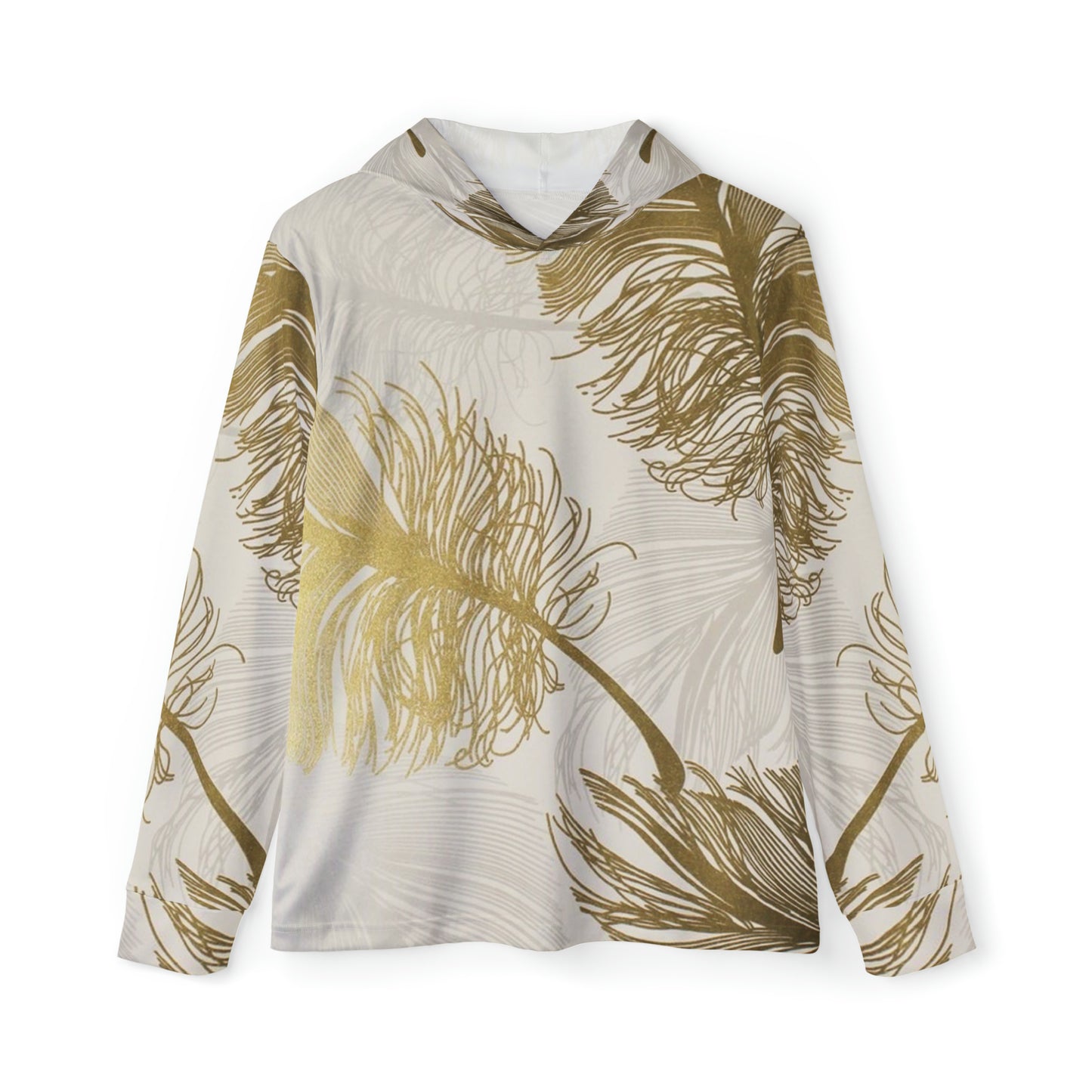 Golden Feathers - Sudadera con capucha deportiva de calentamiento para hombre