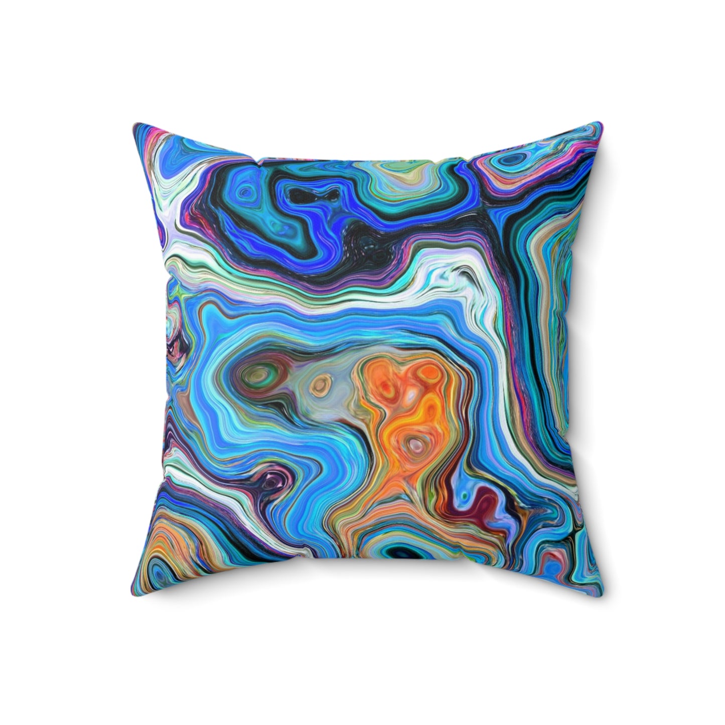 Trippy Liquid - Inovax Spun Polyester Square Pillow