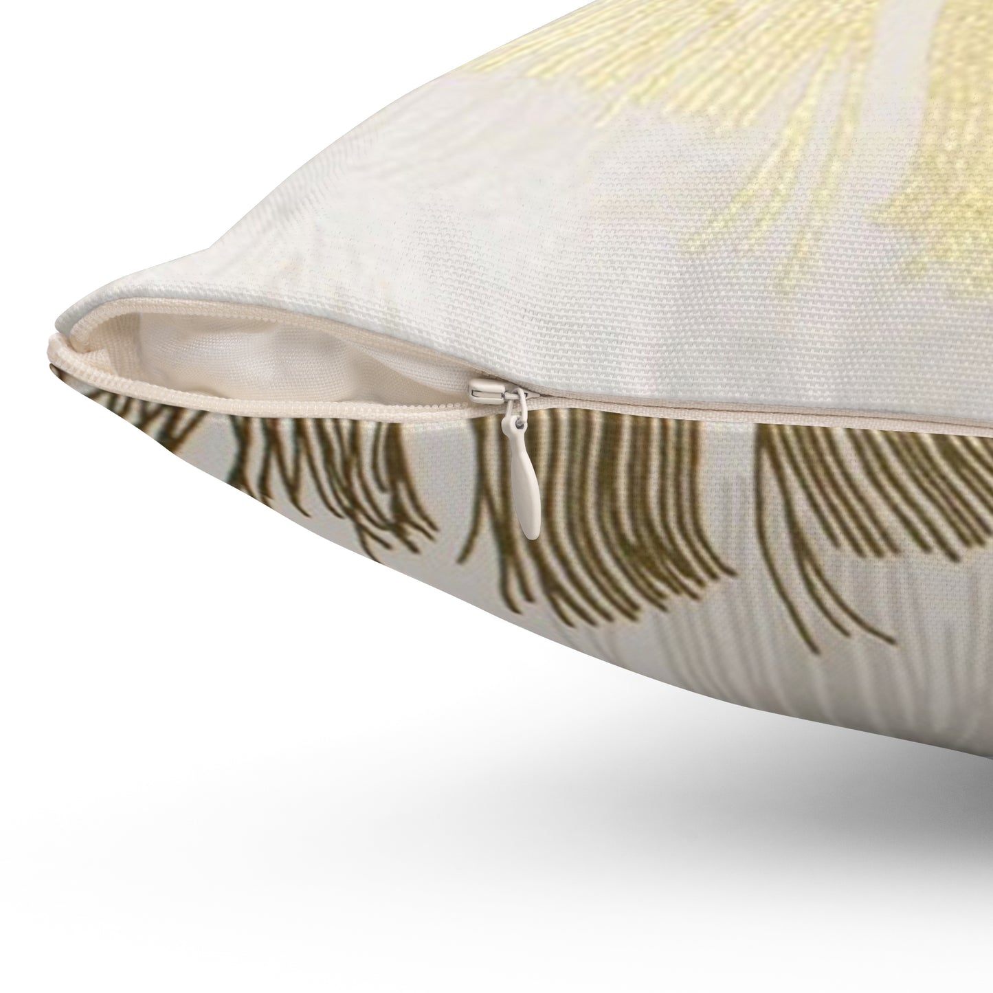 Golden Feathers - Inovax Spun Polyester Square Pillow