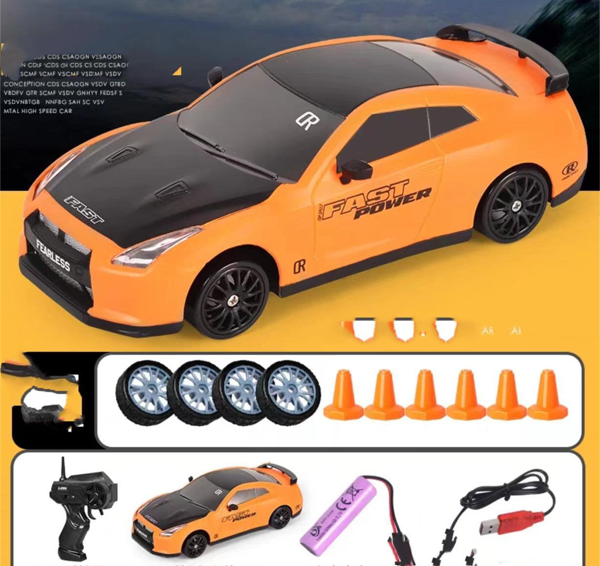 2,4G Drift Rc Car 4WD RC Drift Car Toy Control remoto GTR modelo AE86 vehículo RC coche de carreras juguete para niños regalos de navidad