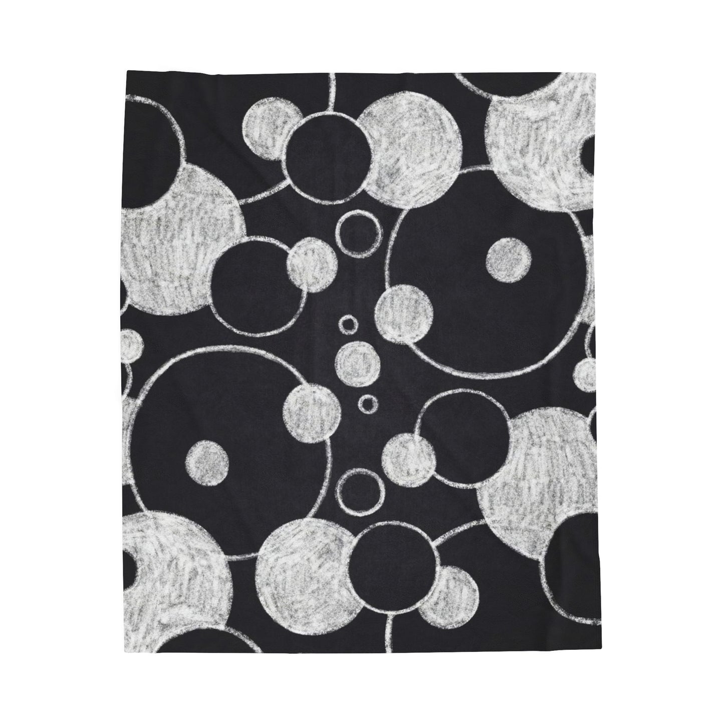 Black Dots - Inovax Velveteen Plush Blanket