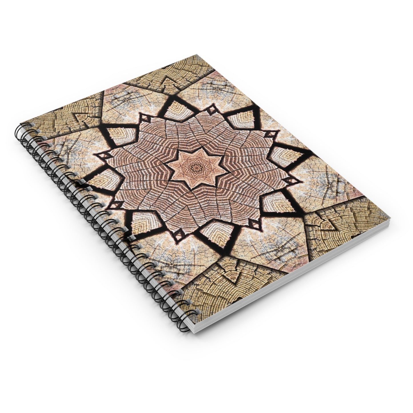 Mandala marron - Carnet à spirale Inovax (ligne lignée)