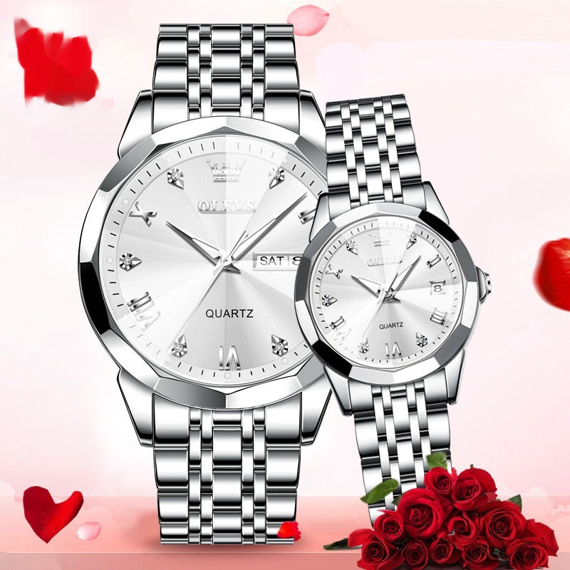 Reloj de Cuarzo Regalo del Día de San Valentín Pareja Reloj Hombres