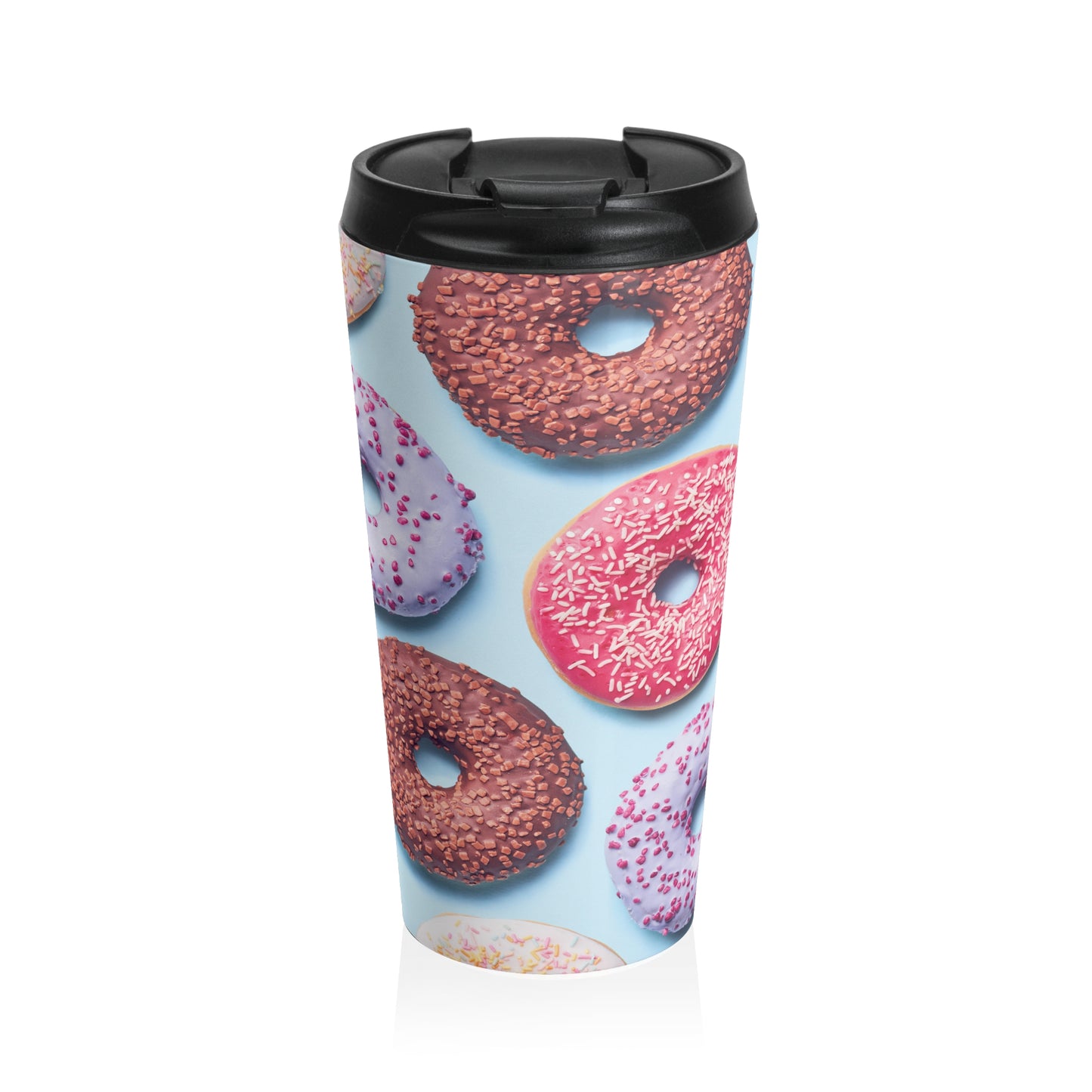 Donuts - Taza de viaje de acero inoxidable Inovax