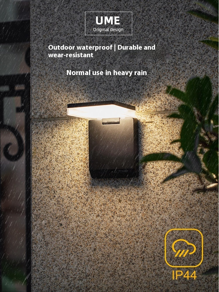 Solar Wall Lamp Outdoor Waterproof Human Body Feeling Foldable