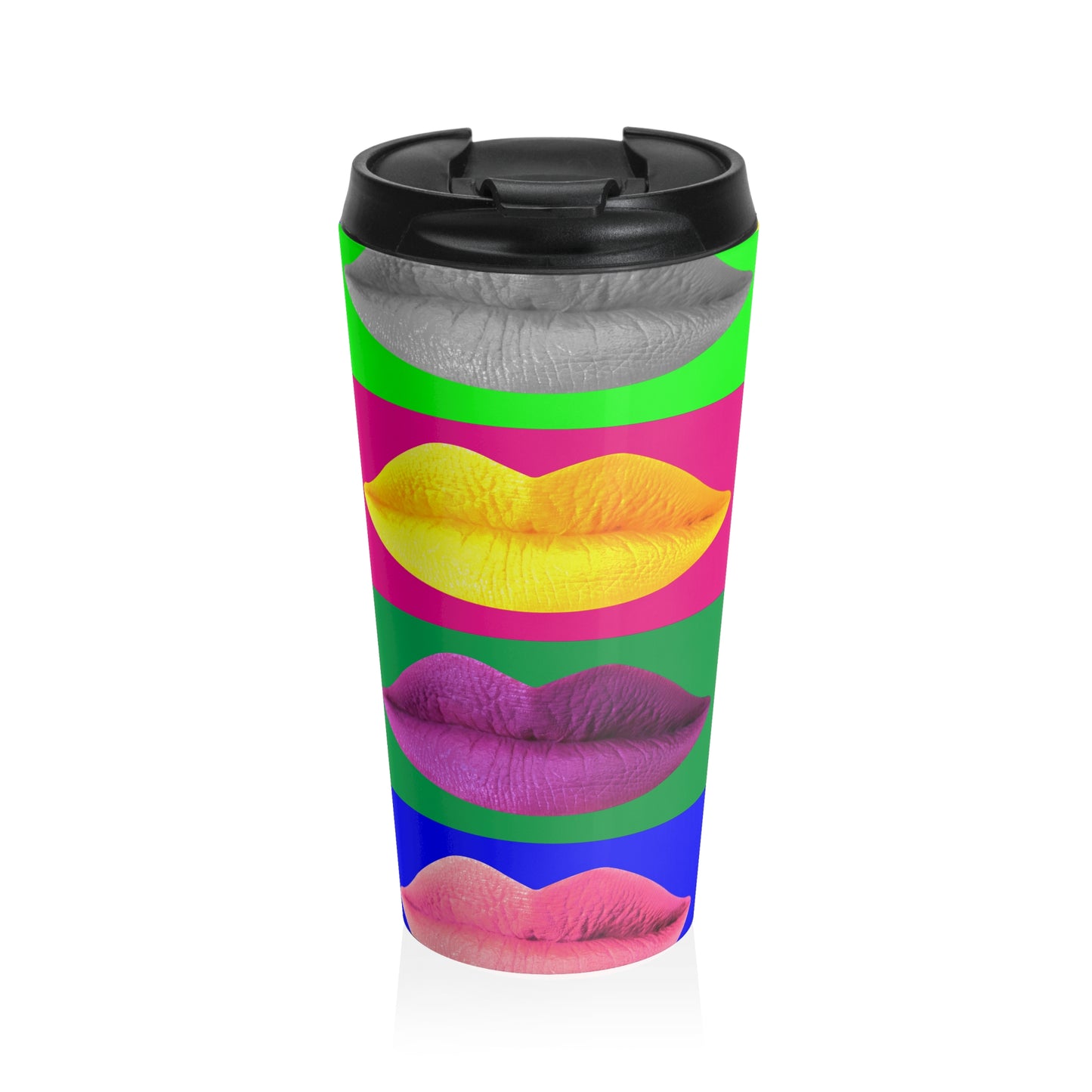 Pop Mouth - Taza de viaje de acero inoxidable Inovax