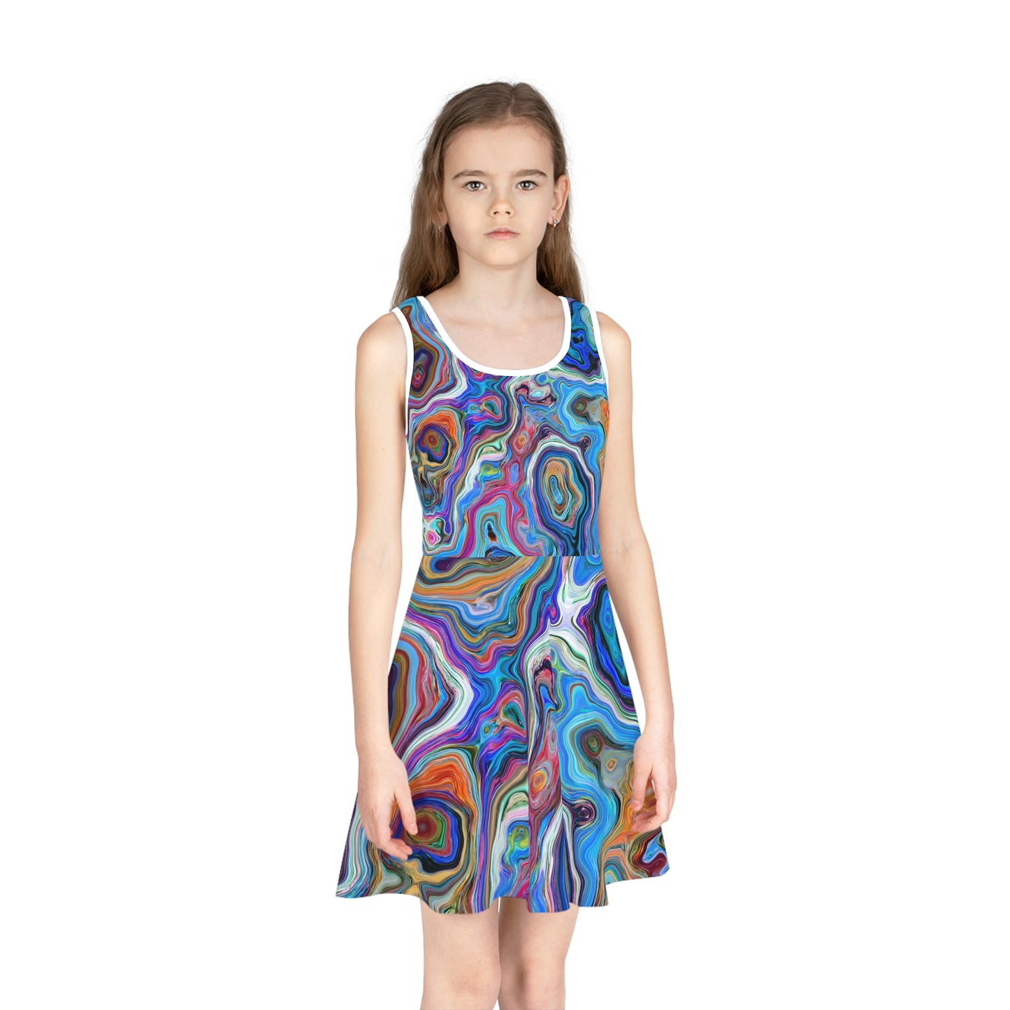 Trippy Liquid - Inovax Girl's Sleeveless Sundress