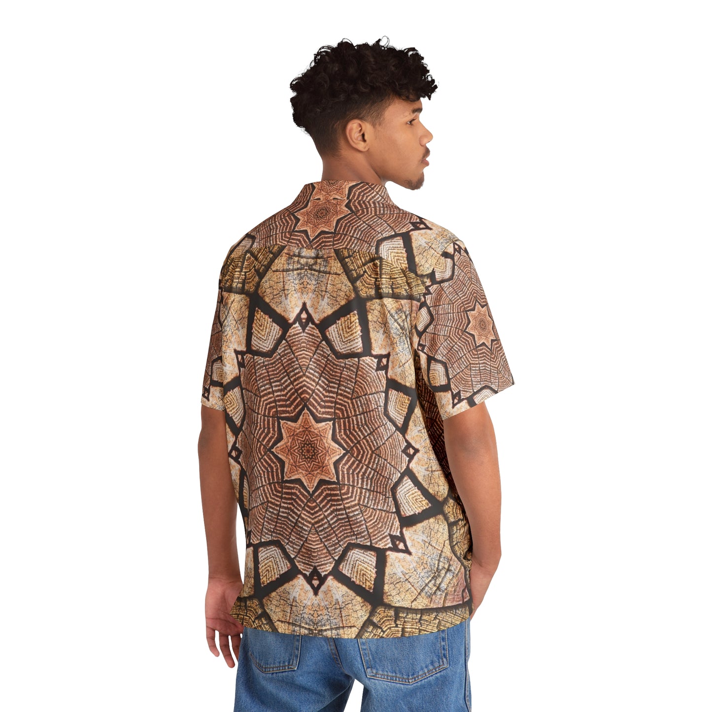 Brown Mandala - Inovax Men's Hawaiian Shirt