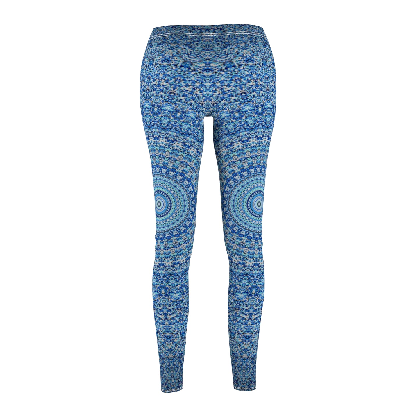 Mandala Azul - Leggings Casuales de corte y costura de mujer Inovax