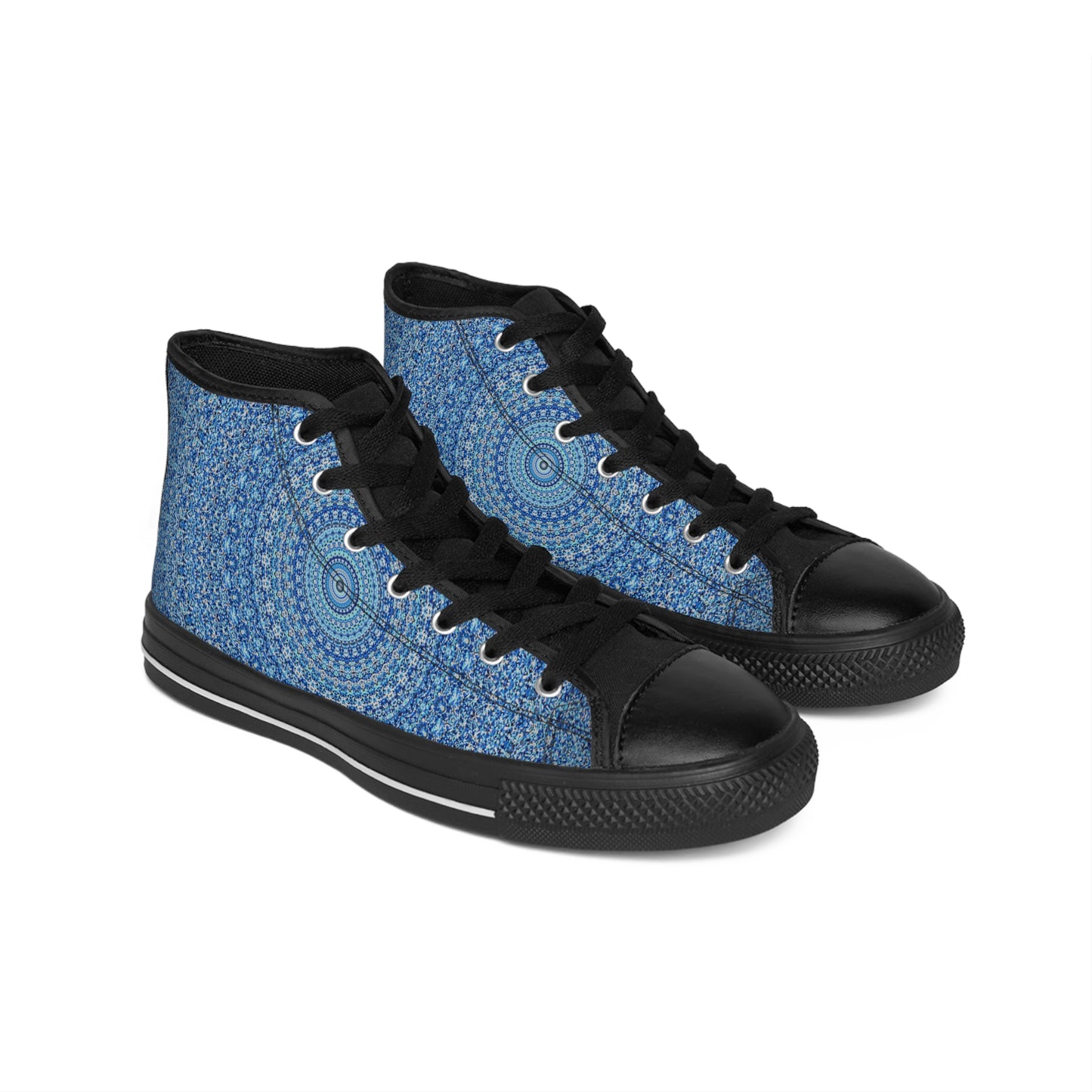 Mandala bleu - Baskets classiques Inovax pour femmes