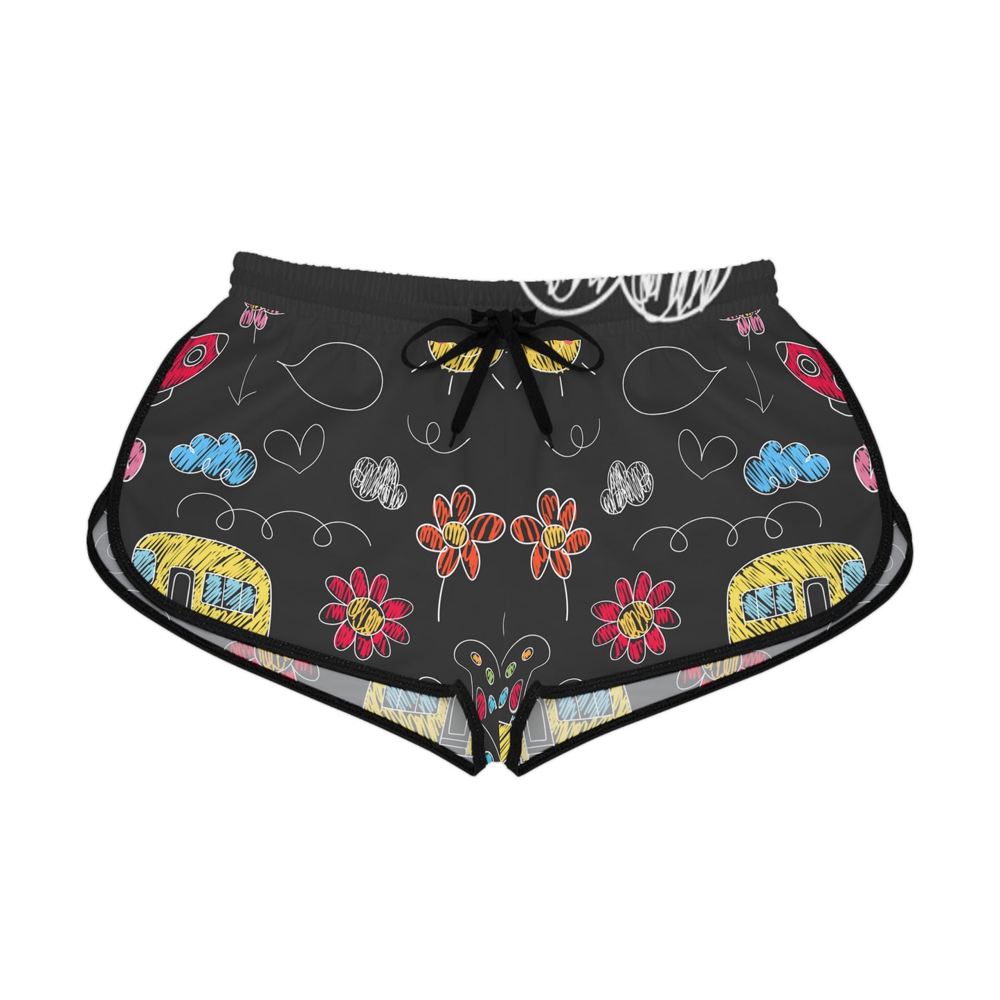 Kids Doodle Playground - Pantalones cortos relajados para mujer Inovax