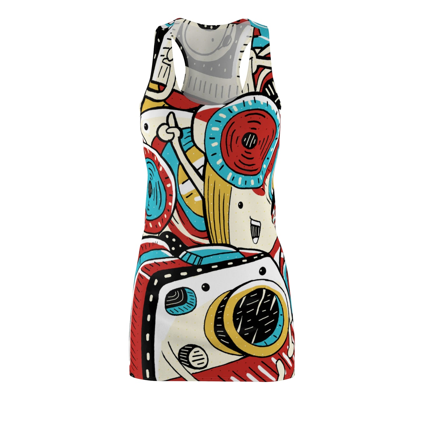 Doodle Photo Snap - Inovax Women's Cut & Sew Racerback Dress