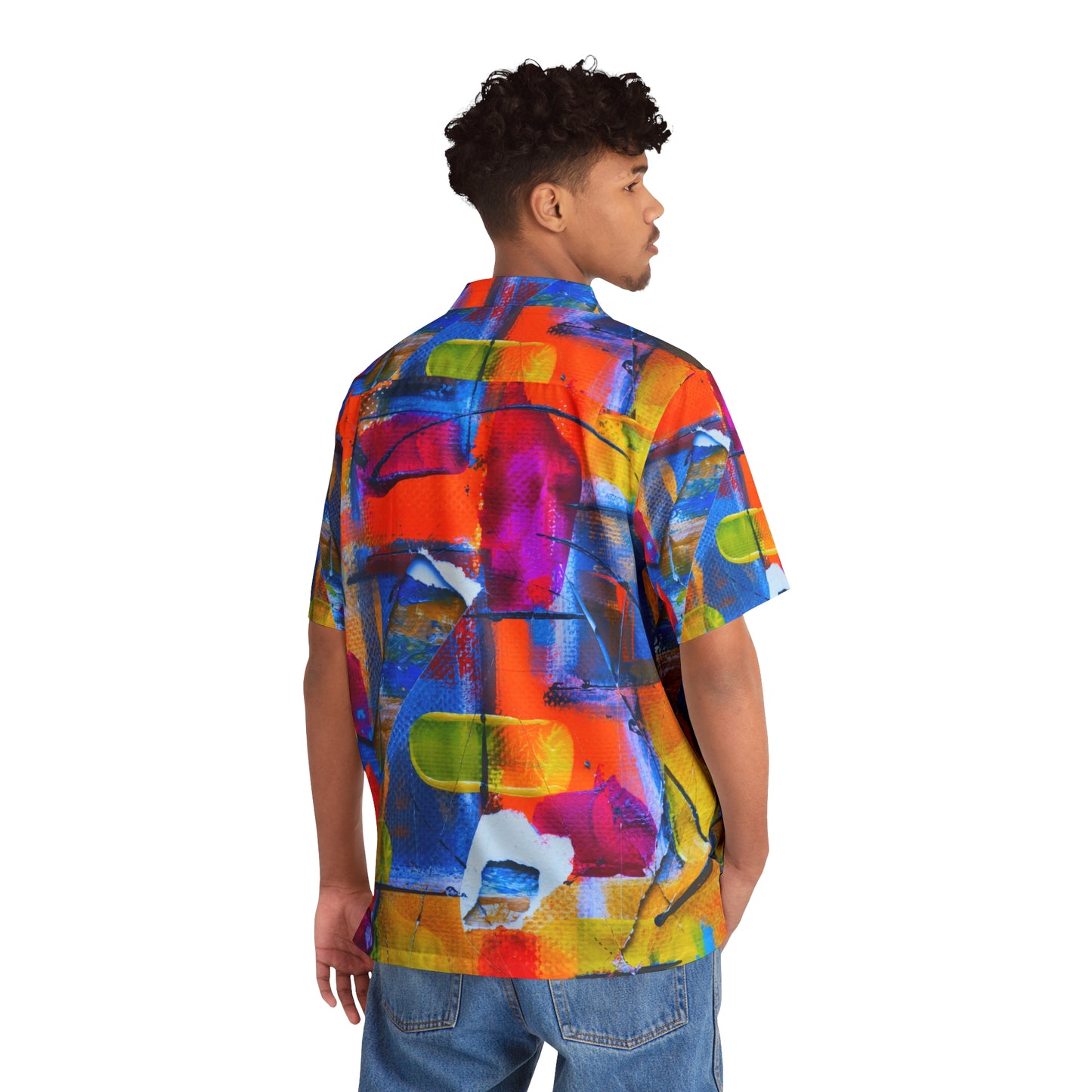 Colores cuadrados - Camisa hawaiana de hombre Inovax