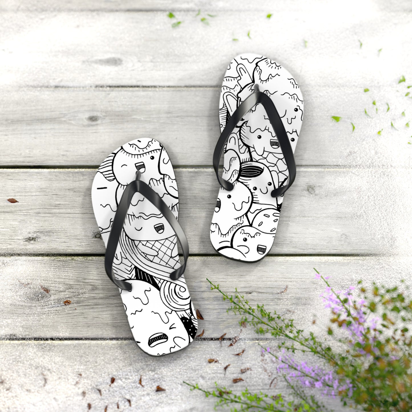 Doodle Icecream - Inovax Flip Flops