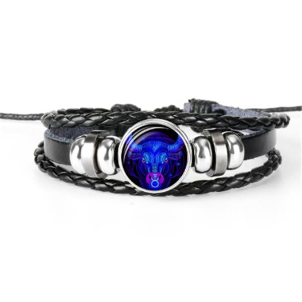 Bracelet Constellation du Zodiaque Bracelet Design Tressé Pour Hommes Femmes Enfants