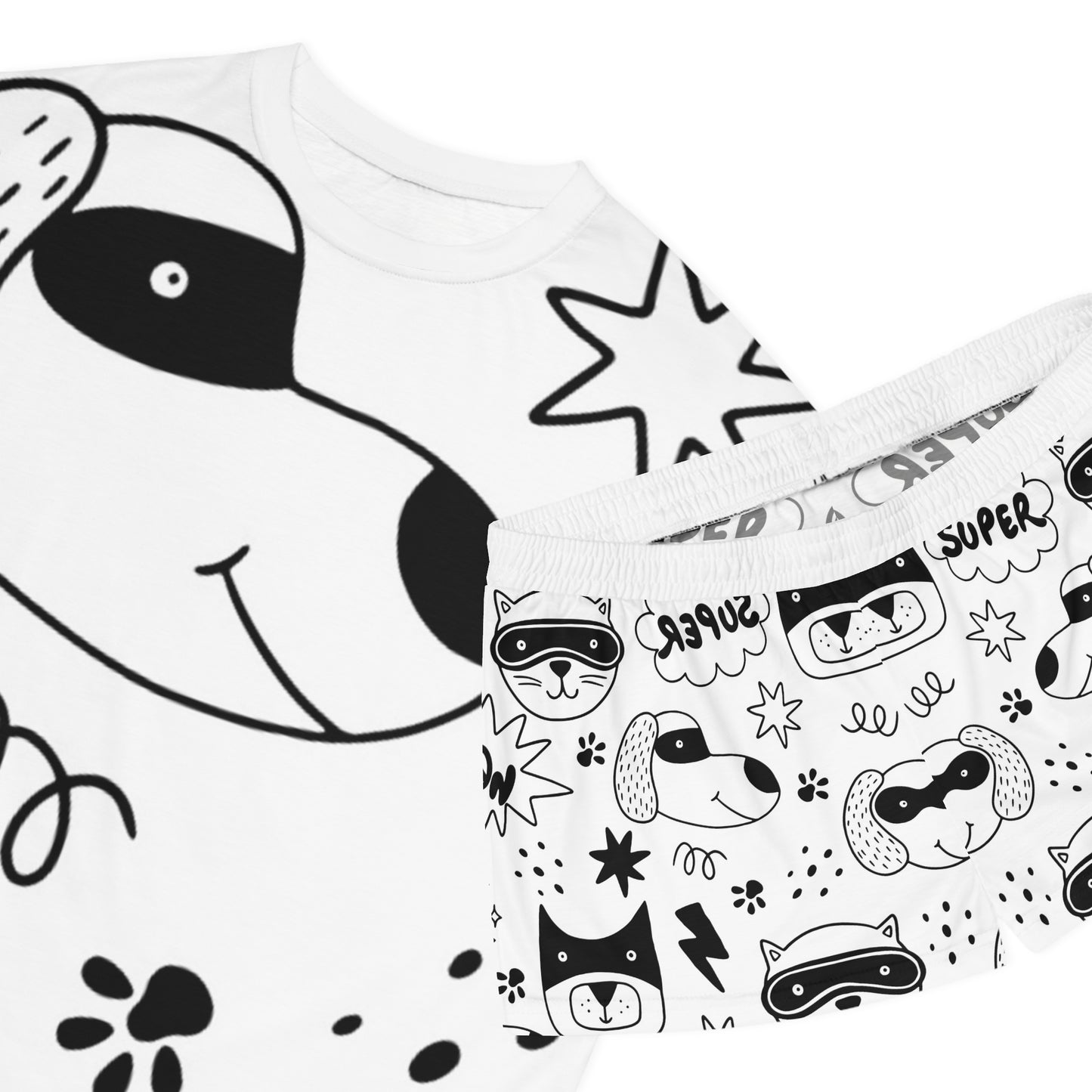 Doodle Dogs &amp; Cats - Conjunto de pijama corto para mujer Inovax