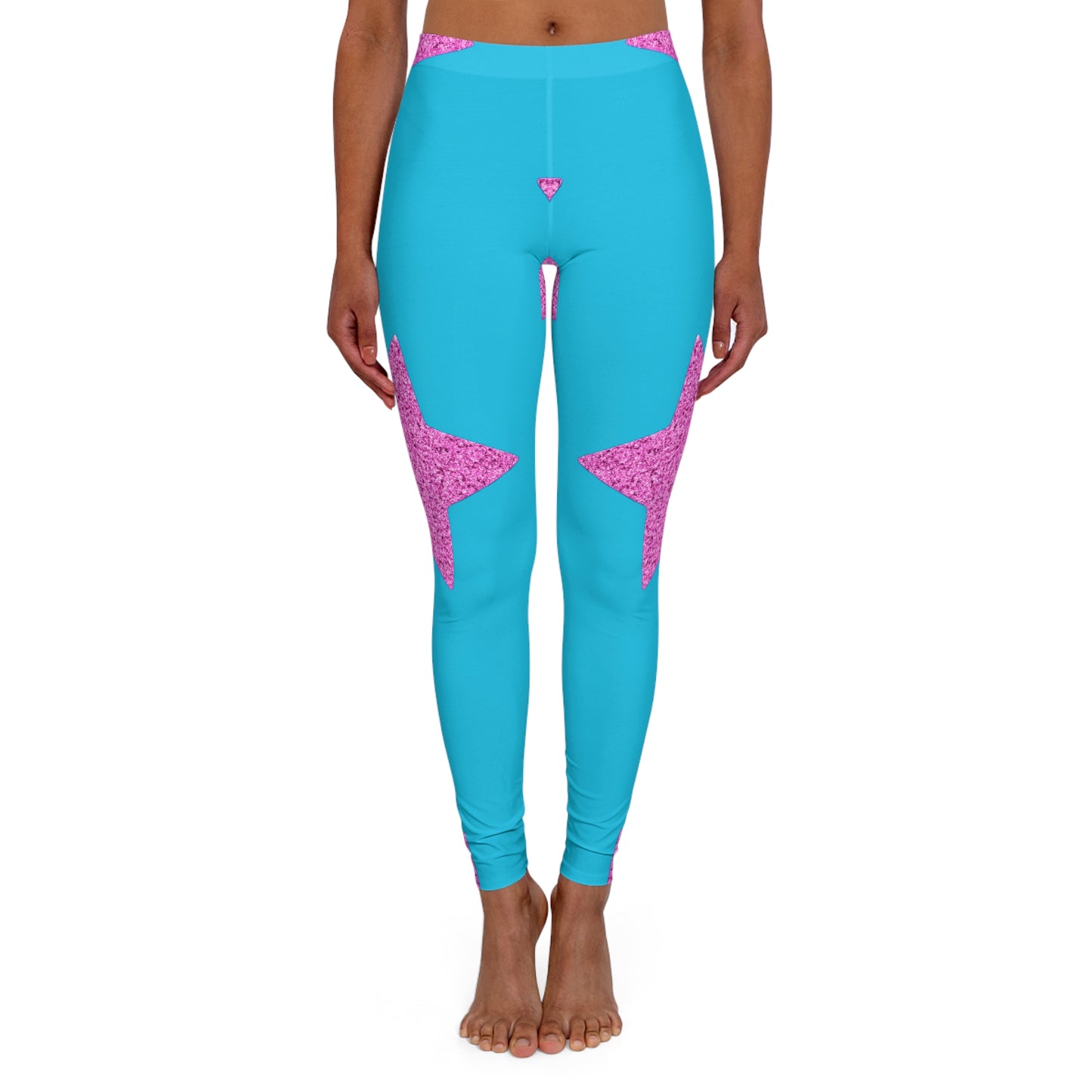 Étoiles roses - Leggings en spandex Inovax pour femmes